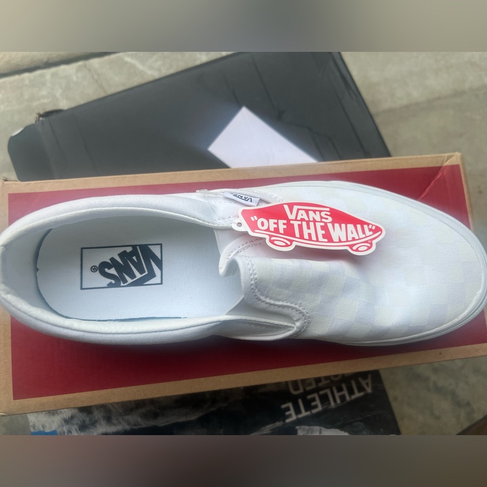 Vans White Slip-On Sneakers